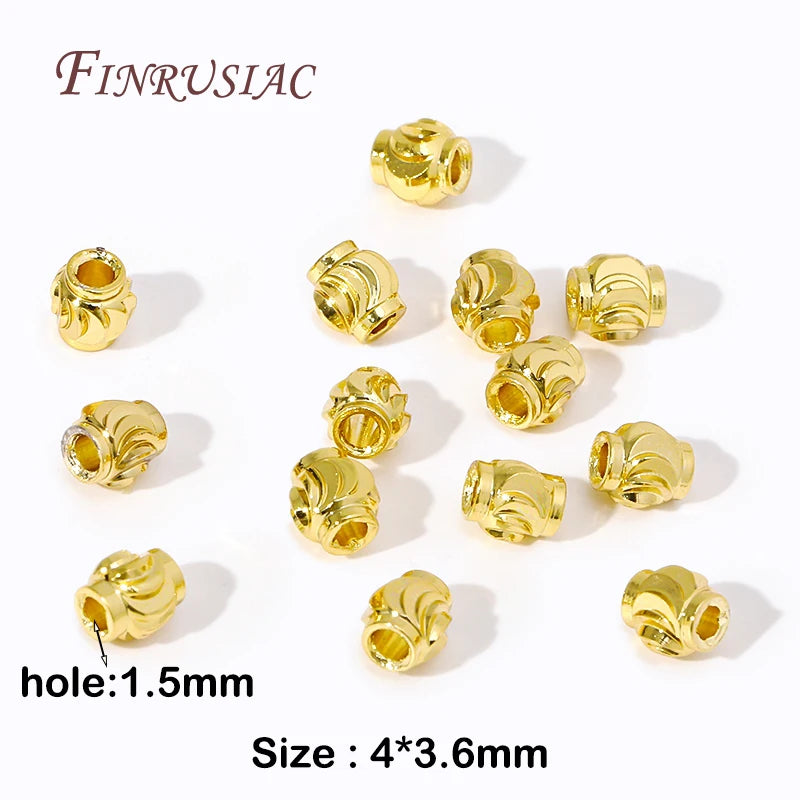 Lantern Spacer Beads 18K Gold Plated Brass – DIY Jewelry Jewelry Spacer Beads P3 18K Gold Plated 50 Pieces
