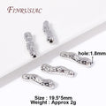 18K Gold Plated Brass Hollow Tube Spacer Beads | DIY Jewelry Jewelry Spacer Beads P3 Rhodium Plated 4 Pieces