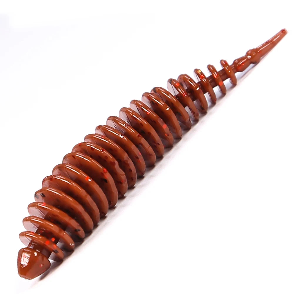 B&U Soft Shad Silicone Lures 40mm 60mm – Pike Bass Swimbait Soft Fishing Lure P3 brown 10PCS-60mm-1.7g
