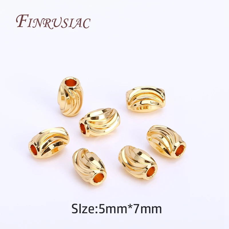 18K Gold Plated Corrugated Spacer Beads – DIY Jewelry Making Jewelry Making Beads P3 18K Gold Plated 20 pcs