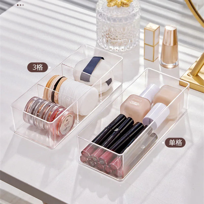 Clear Acrylic Makeup Organizer – Layered Desktop Storage Box Makeup Storage Organizer P3