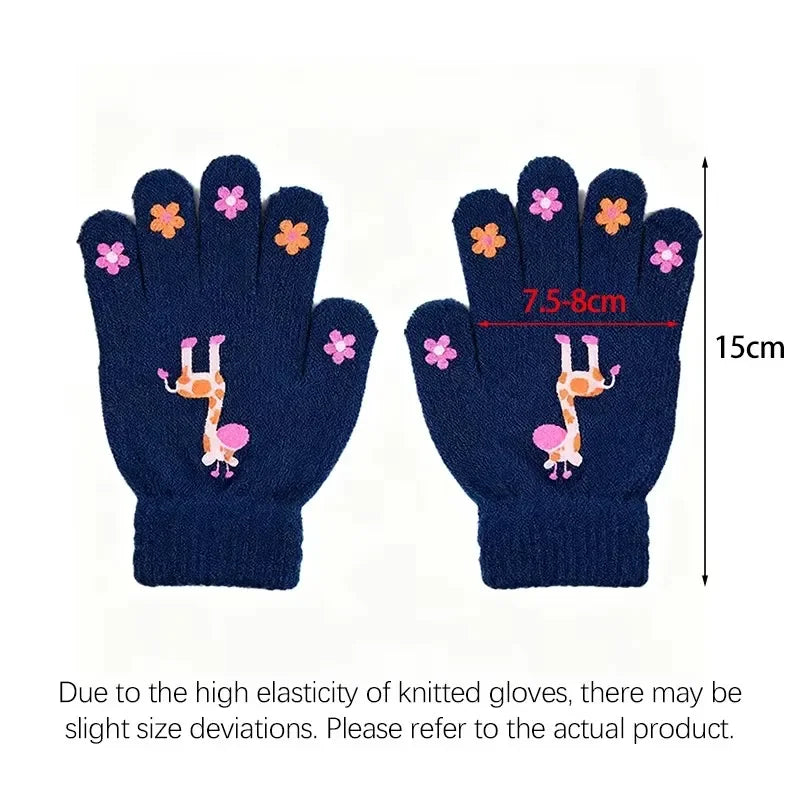 Kids Cartoon Animal Knitted Winter Gloves | Boys & Girls Kids Knitted Gloves P3