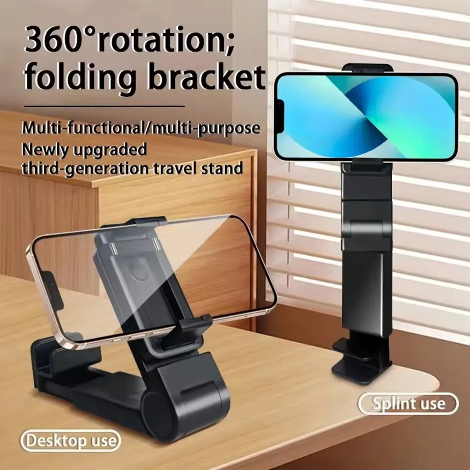 360° Foldable Travel Phone Holder – Airplane & Desk Stand Phone Stand Mount P3