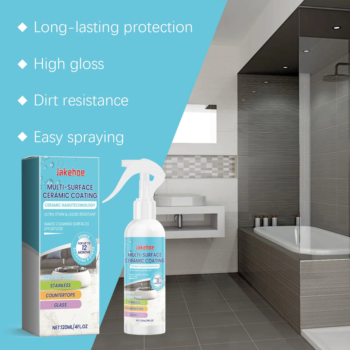 JAKEHOE Ceramic Coating Spray – Multi-Surface Polish 120ml Ceramic Coating Spray P3