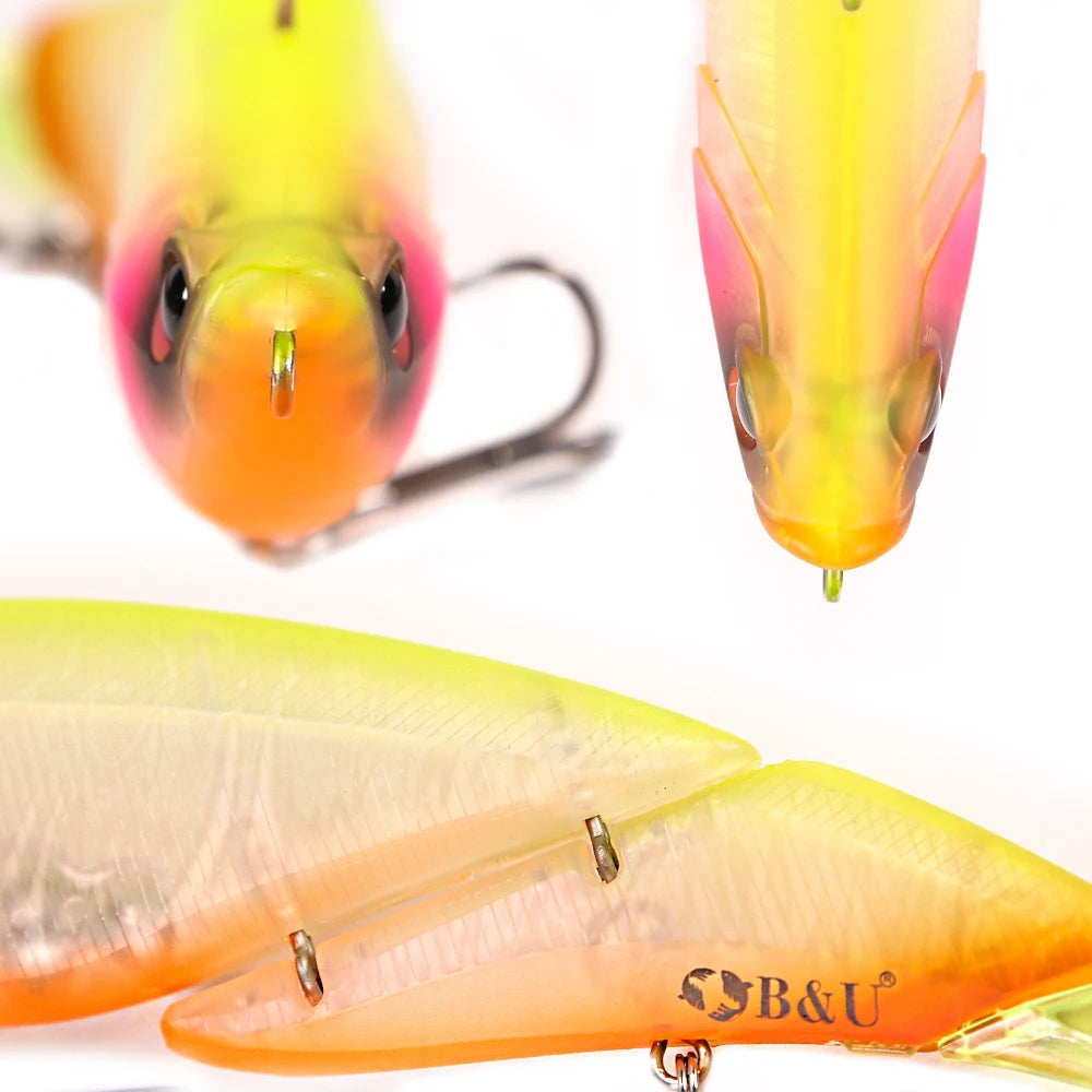 B&U 190mm Glider Swimbait Floating Lure – Bass Pike Zander Fishing Swimbait Lure P3