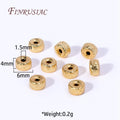 18K Gold Plated Brass Frosted Wheel Spacer Beads 6x4mm DIY Jewelry Spacer Beads P3 18K Gold Plated-6MM 20 pcs