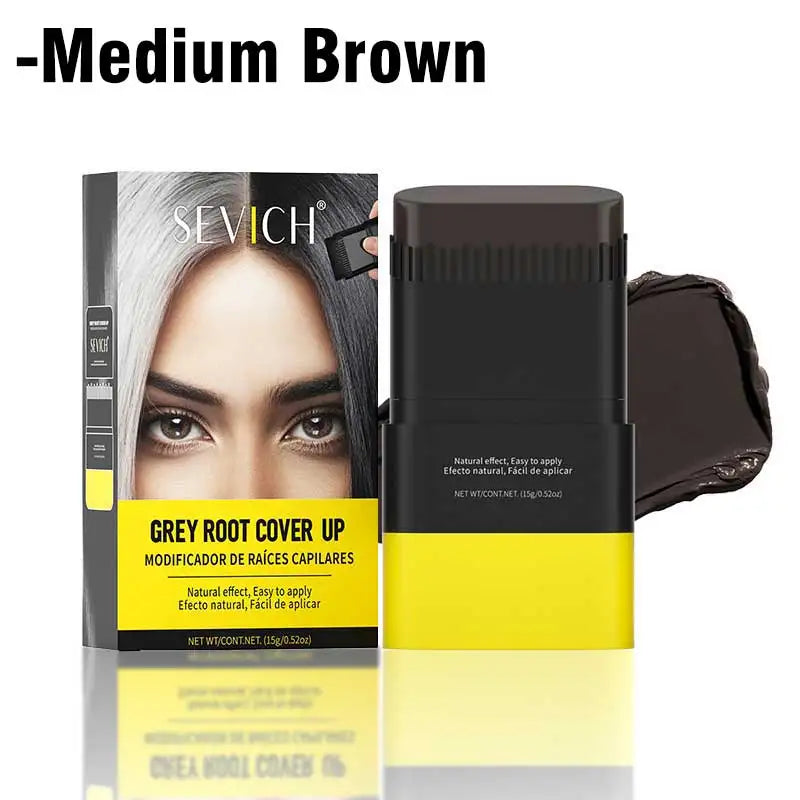 Sevich Hair Dye Stick – 3 Colors Gray Root Coverage 15g Hair Color Stick P3 Medium brown 15g