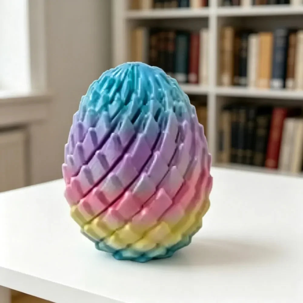 3D Printed Dragon Egg Fidget Toy – Deformable Desk Ornament Fidget Toy P3