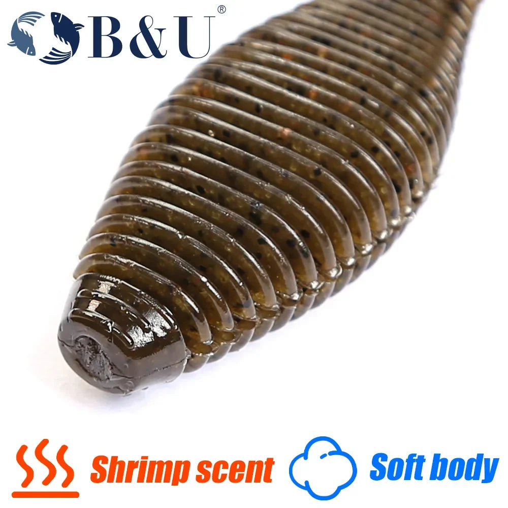 B&U Swimbait Vib 7.5cm Soft Shad Lure – 4 Pack | Pike Bass Soft Fishing Lure P3