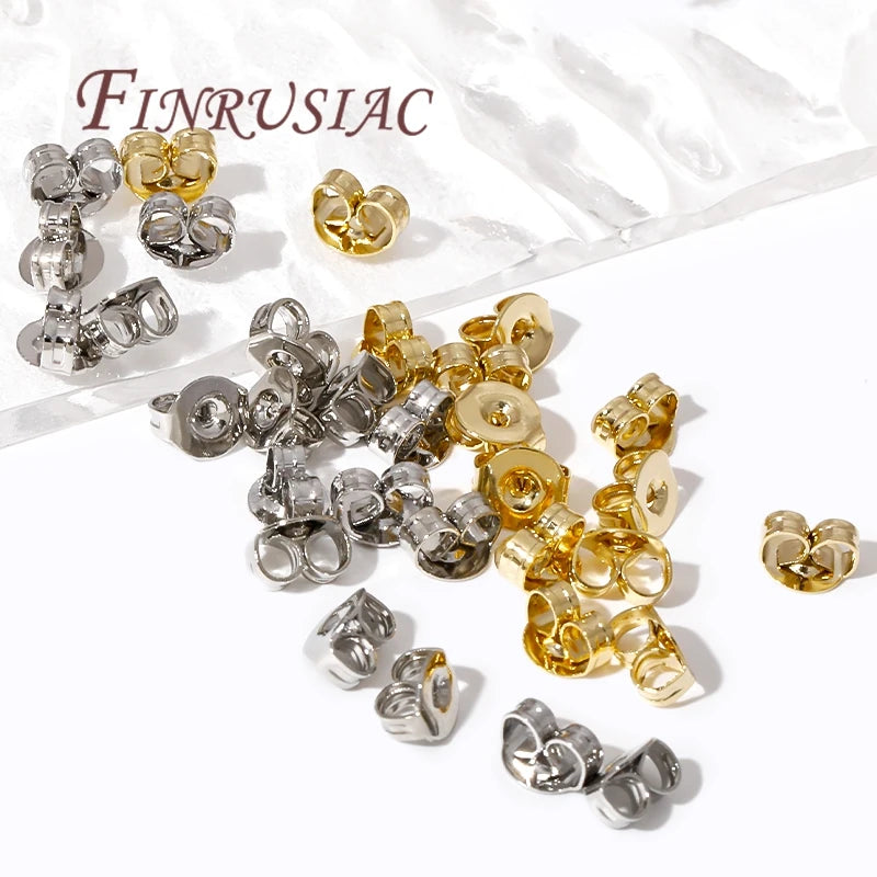 50-Pack 14K Gold Plated Earring Backs – Stud Locking Stoppers Earring Backs Findings P3