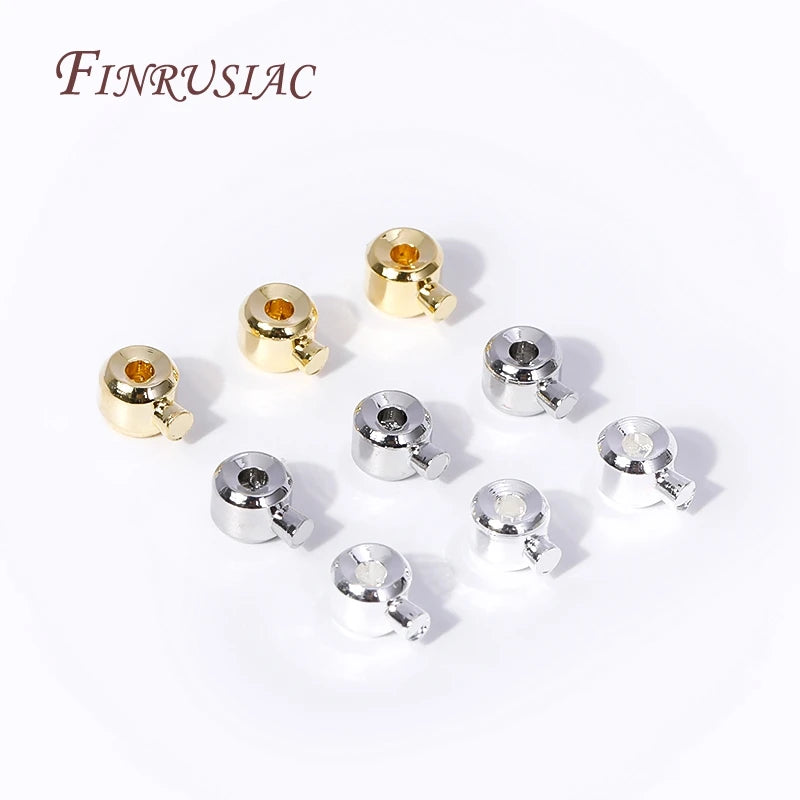 18K Gold Plated Brass Crimp End Beads | DIY Jewelry Findings Jewelry Making Findings P3