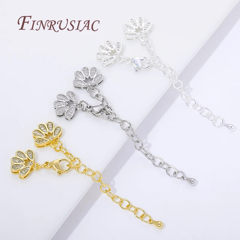 18K Gold Plated Extension Chains with Lobster Clasps | 1–3 Pcs Jewelry Making Finding P3