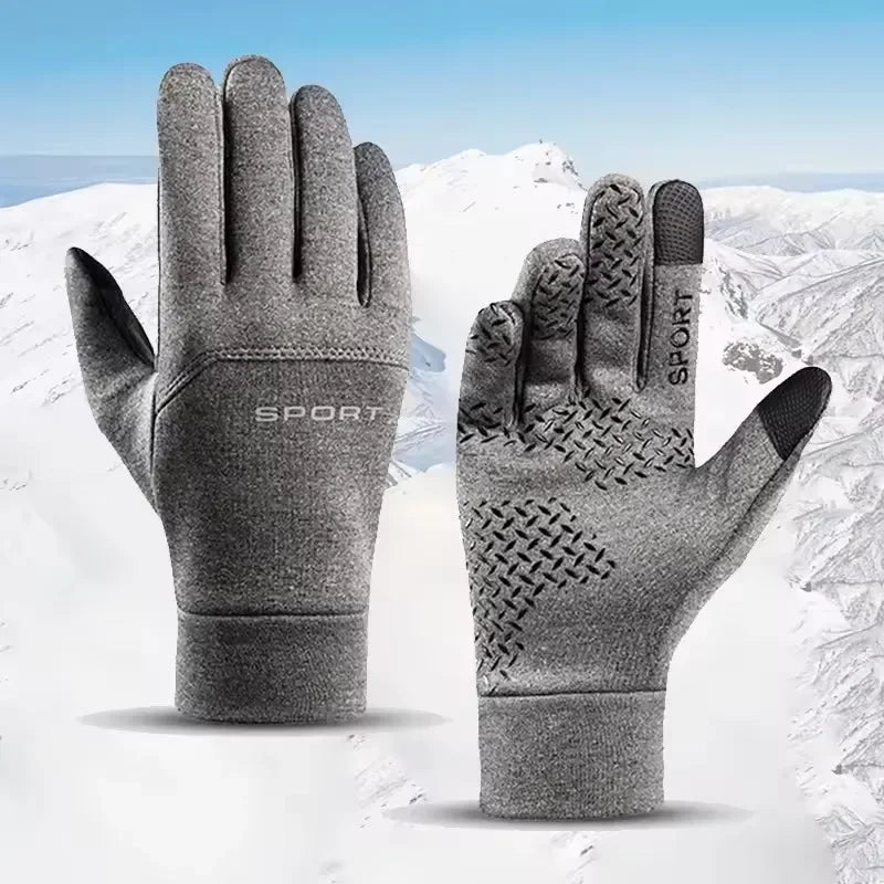Winter Touchscreen Windproof Gloves – Unisex Cycling Ski Hiking Winter Sport Gloves P3 gray M