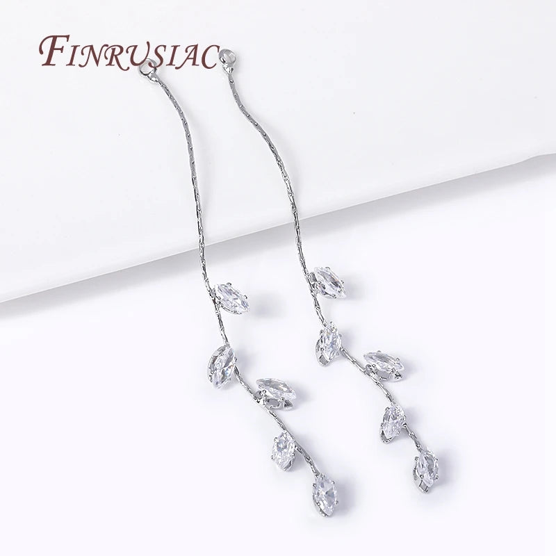 18K Gold Plated CZ Long Tassel Charms – DIY Earring Findings Earring Tassel Charms P3