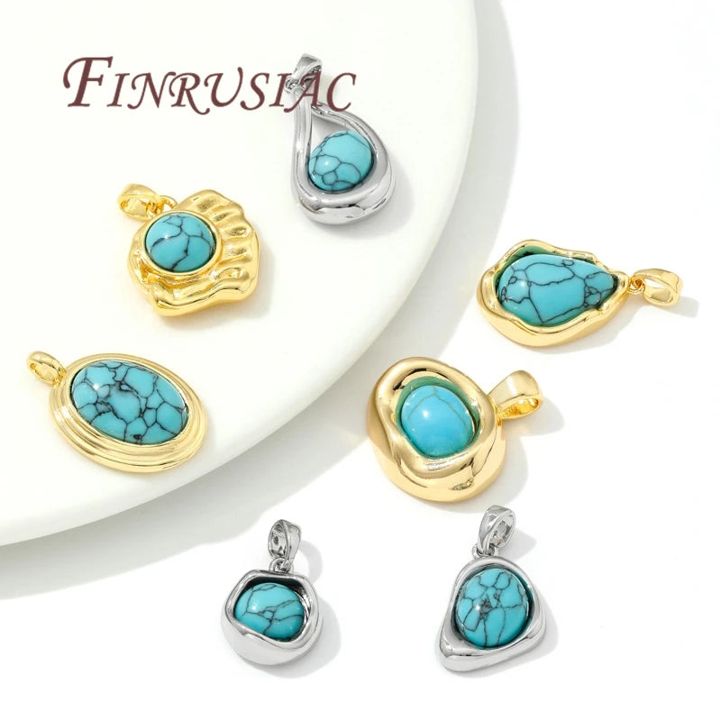 18K Gold Plated Brass Charm Pendants for DIY Jewelry Making Gold Charm Pendant P3