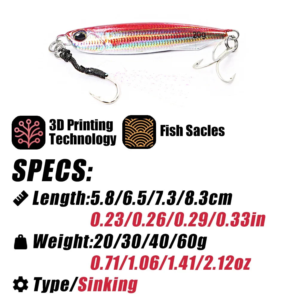 B&U Metal Jig Saltwater Lure – Sea Bass Tuna Casting Spoon Metal Jigging Lure P3