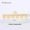 18K Gold Plated 6-Hole Multi-Strand Necklace Clasp | DIY Jewelry Findings Clasp P3 18K Gold Plated 6 pieces