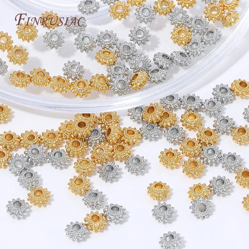 18K Gold Plated Flower Bead Spacers for DIY Jewelry Making Jewelry Bead Spacers P3