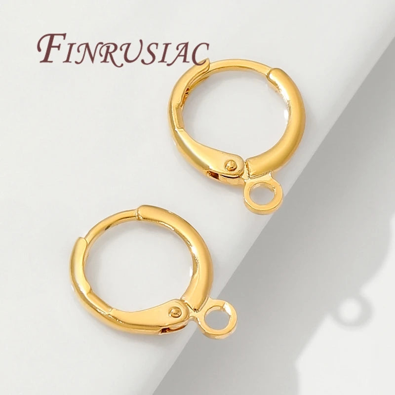 15mm 18K Gold Plated Earring Hooks & Hoops | DIY Jewelry Earring Jewelry Findings P3