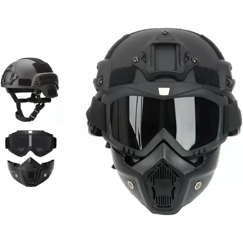 Tactical MICH Full Face ABS Helmet – Goggles & NVG Bracket Tactical Airsoft Helmet P3