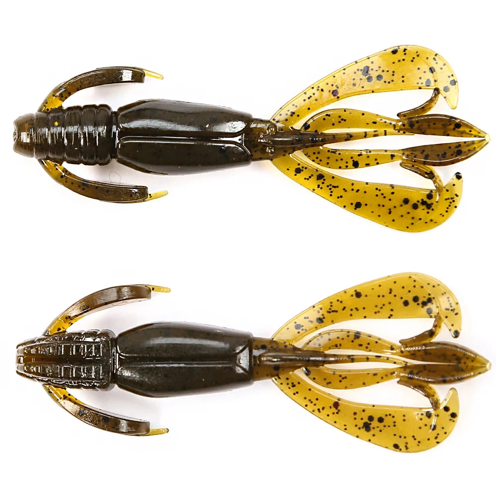 B&U Floating Soft Bait Lures – Worm Craw Shrimp Salted Silicone Soft Fishing Bait P3