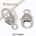 18K Gold Plated Lobster Clasps | DIY Jewelry Connector Findings Jewelry Clasp Findings P3 Rhodium Plated 10 Pieces