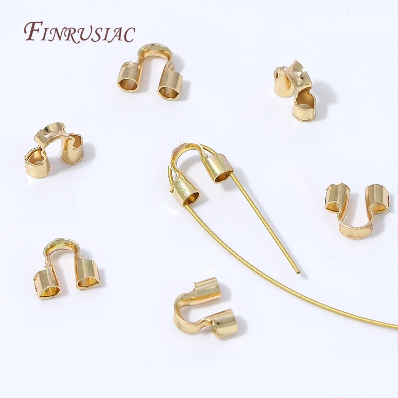 18K Gold Plated Wire Guard U-Loop DIY Jewelry Findings Jewelry Making Findings P3