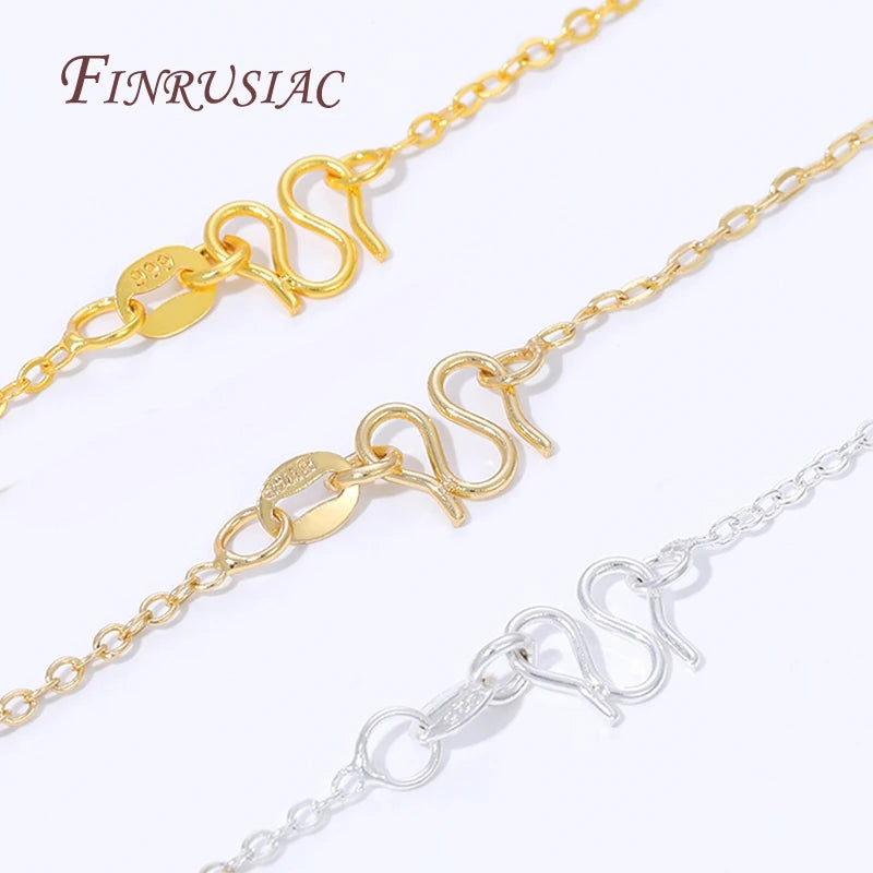 18K Gold Plated O Link Chain Necklace 45cm | DIY Jewelry 2/4/6pc Gold Chain Necklace P3