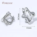 18K Gold Plated Ear Wire Hooks – Heart Star Oval Earring Findings Earring Findings P3 Rhodium Plated 2 pairs