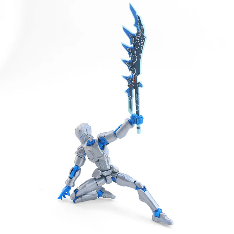Winged Mech Robot Model – 3D Printed Poseable Desktop Figure Poseable Robot Figure P3