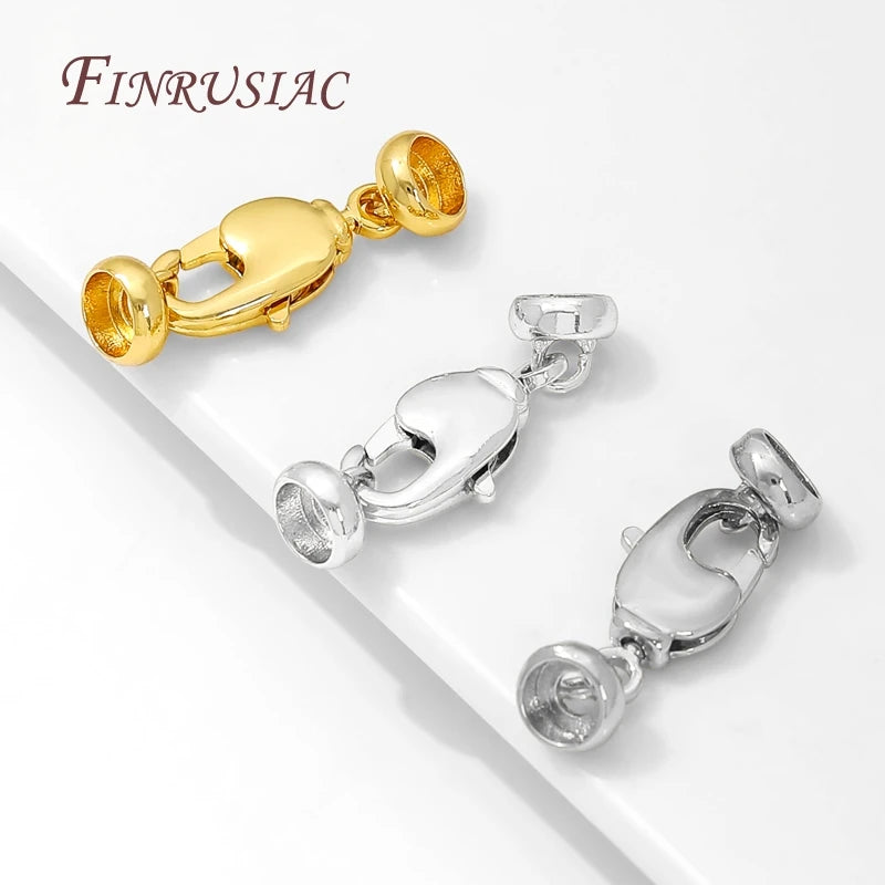 18K Gold Plated Bracelet Clasp | Pearl Lock Jewelry Connector Jewelry Clasp Finding P3