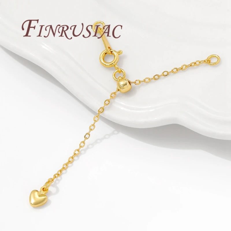18K Gold Plated Bracelet Chain Extender | Spring Clasp & Stopper Chain Extender P3