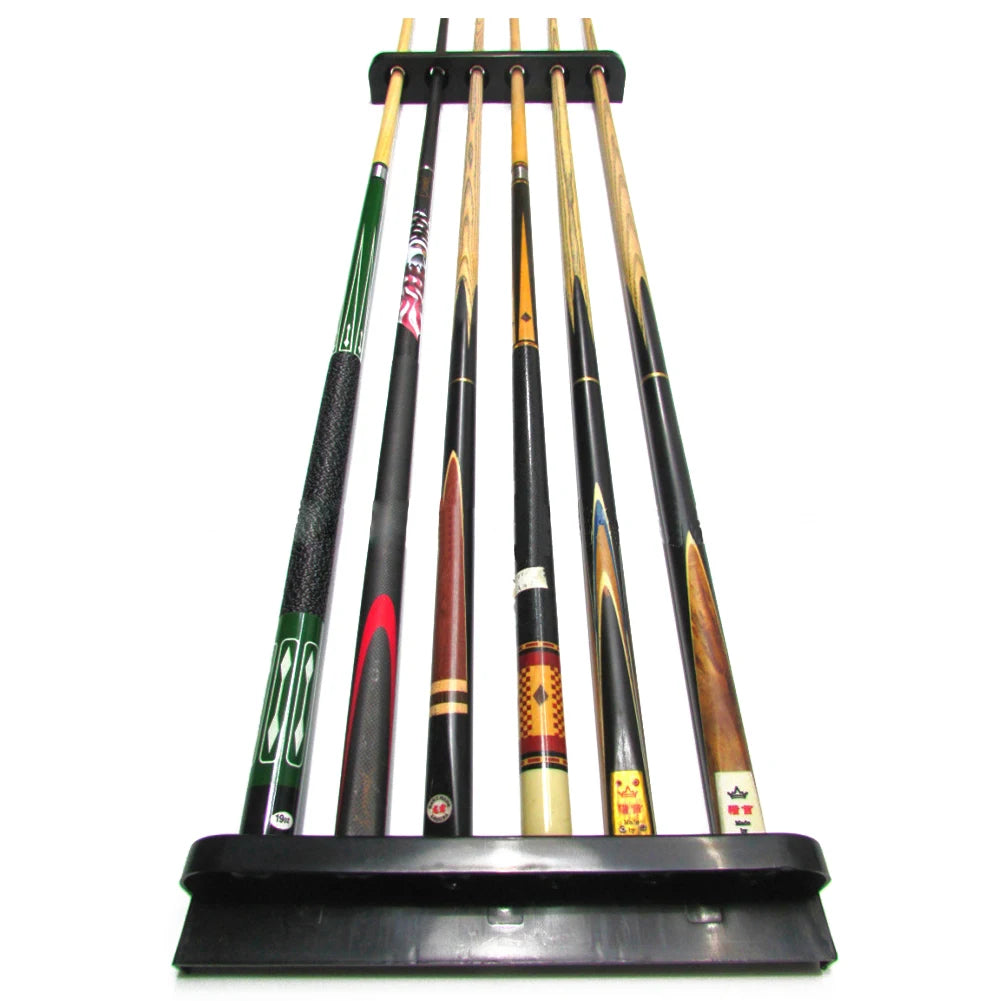 Wall-Mounted Pool Cue Holder – 6-Slot Billiard Cue Rack Pair Billiard Cue Rack P3