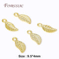 18K Gold Plated Leaf Tag Charm Pendants – DIY Jewelry Findings Jewelry Findings P3 18K Real Gold Plated 50 Pieces