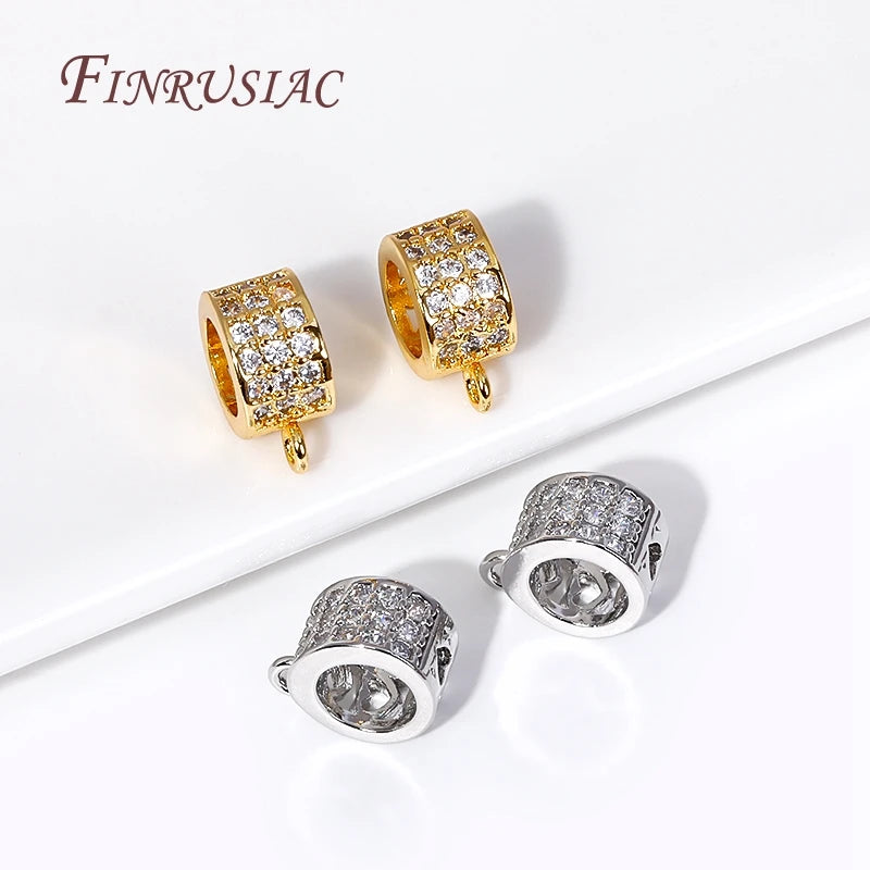 18K Gold Plated Brass Zircon Bail Beads – DIY Jewelry Findings Jewelry Finding Bail P3
