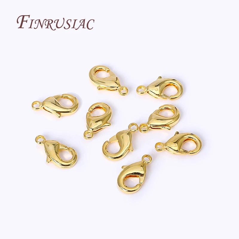 18K Gold Plated Lobster Clasps 10mm/12mm – DIY Jewelry Findings Jewelry Clasps P3