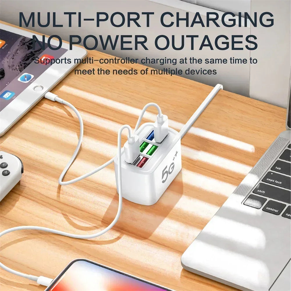 6-in-1 USB Desktop Charging Station – 30W Fast Charge Hub USB Charging Station P3