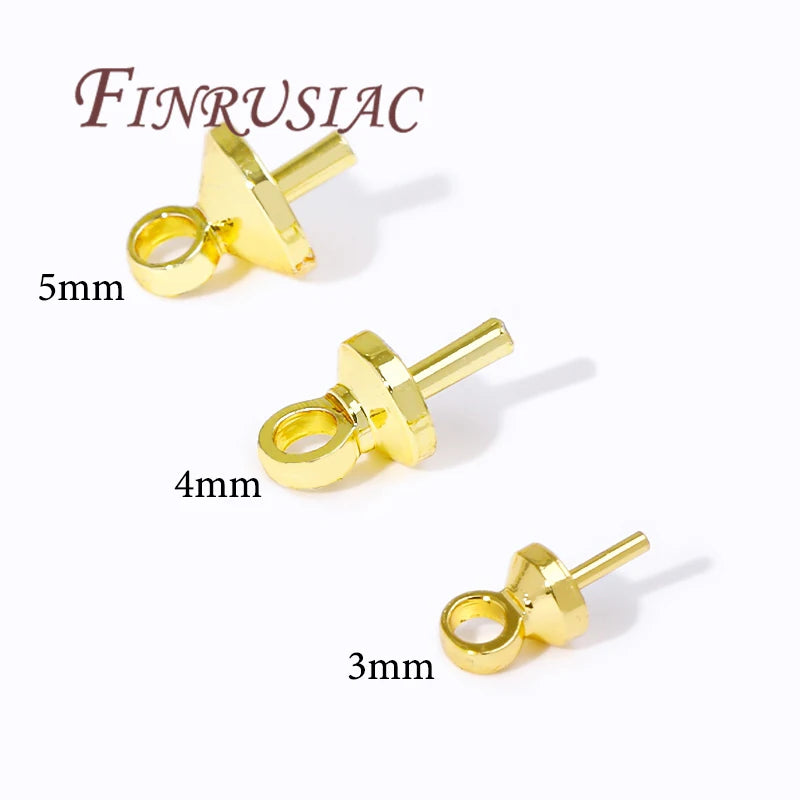 18K Gold Plated Screw Eye Pins & Bail Connectors – DIY Jewelry Jewelry Findings P3