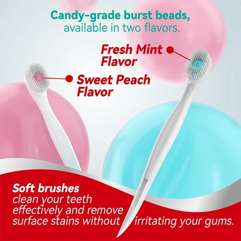 20-Pack Disposable Travel Toothbrushes | 2 Flavors, No Water Needed Disposable Toothbrush P3