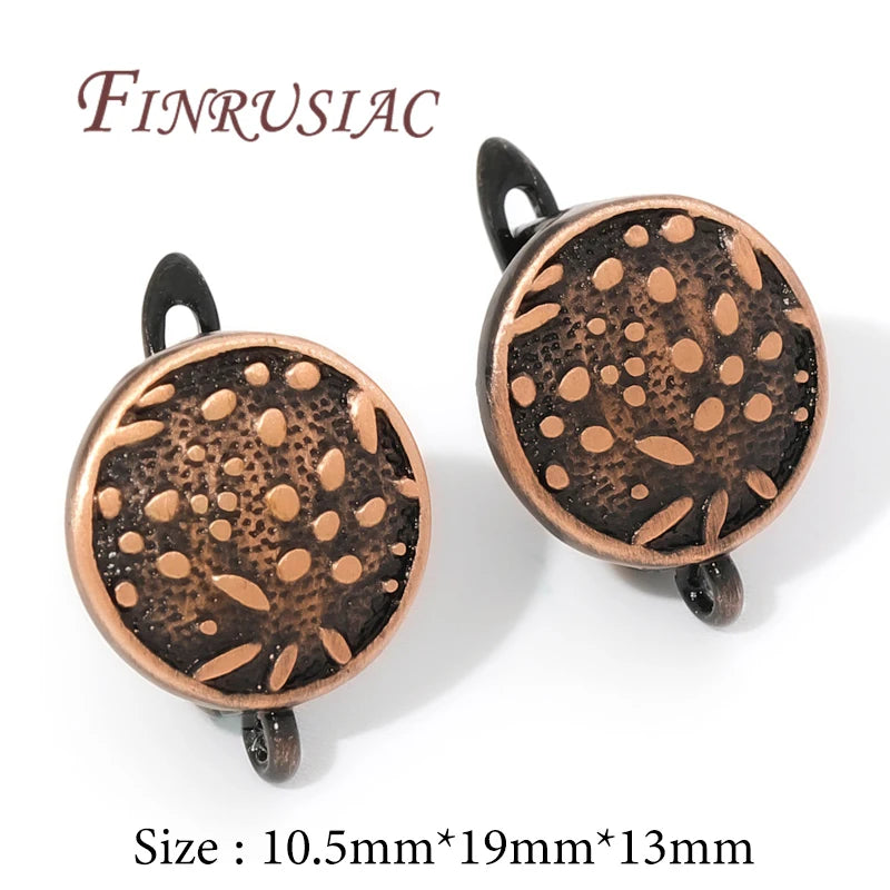 Antique Bronze Earring Hooks & Earwires | DIY Jewelry Making Earring Hooks Findings P3 Red Color 3 pairs