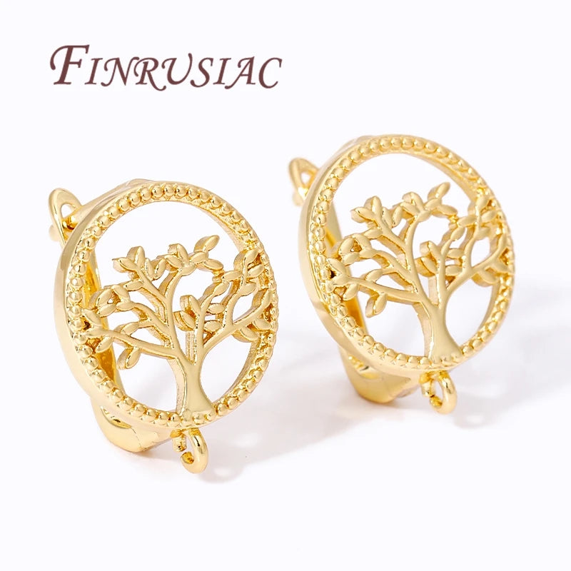 18K Gold Plated Life Tree Earring Hooks – DIY Jewelry Findings Earring Hooks Findings P3