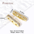 18K Gold Plated Zircon 3-Hole Bead Spacer Bar Separators DIY Bead Spacer Bars P3 18K Gold Plated 2 Pieces
