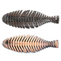 B&U 92mm Soft Shad Worm Lure – Pike Bass Jigging Wobbler 2-Pack Soft Fishing Lure P3 black white 2pcs-92mm-13g