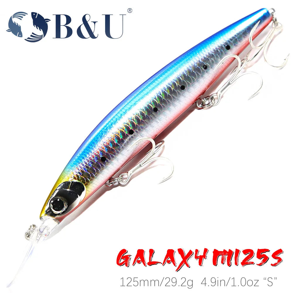 B&U 125mm Sinking Minnow Jerkbait – Seabass Saltwater Lure Saltwater Fishing Lure P3