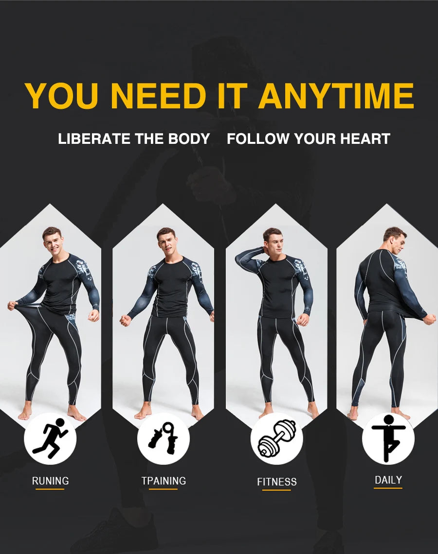Men's Winter Thermal Base Layer Set – Compression Shirt & Pants Thermal Base Layer Set P3