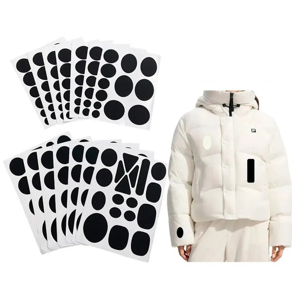 Self Adhesive Iron-On Black Patch – DIY Jacket Repair 24.5x14.5cm Iron-On Fabric Patch P3