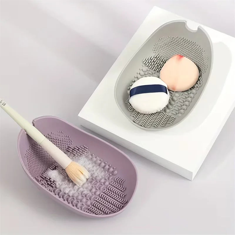 Silicone Makeup Brush Cleaning Bowl – Suction Cup Base Brush Cleaning Bowl P3