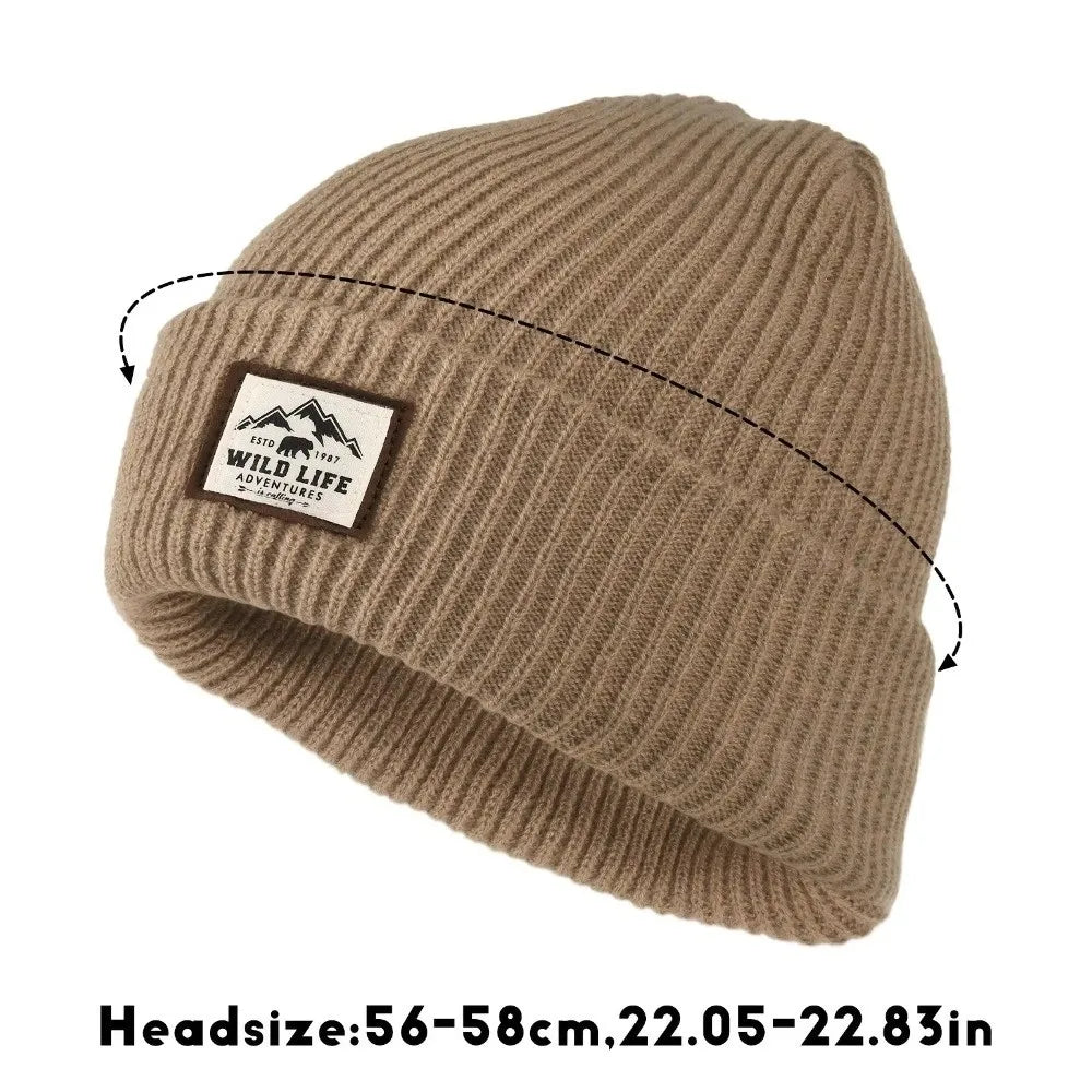 Fleece Knit Beanie Hat – Windproof Ear Cover Winter Cap Unisex Winter Beanie Hat P3