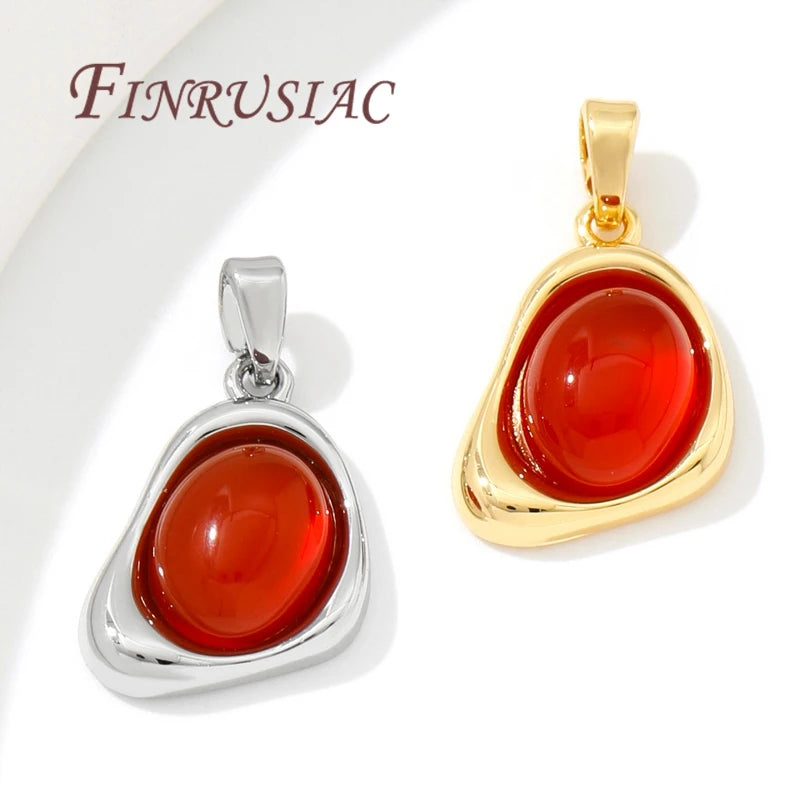 18K Gold Plated Natural Stone Charms – DIY Jewelry Pendants Jewelry Making Charms P3