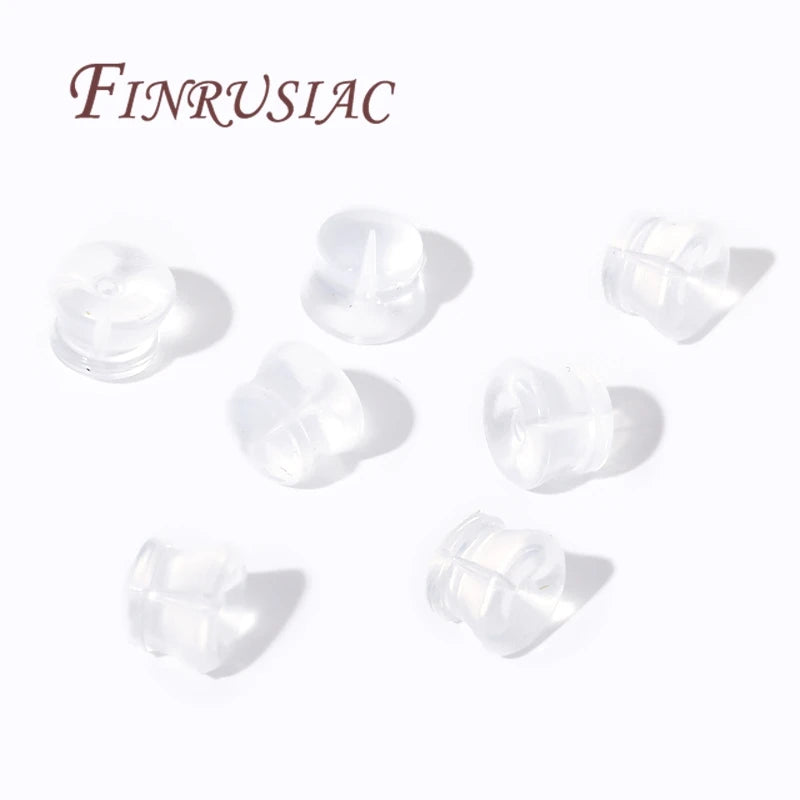 Silicone Earring Backs Stoppers – Gold Plated DIY Findings 50/100Pcs Earring Findings P3